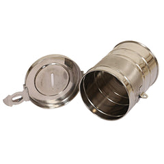 Kuber Industries 2 Piece Stainless Steel Coin Bank Set, Silver (CTKTC1935)