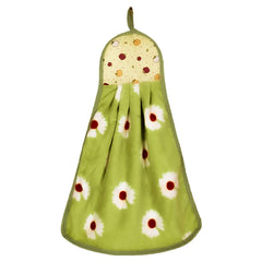 Kuber Industries Soft Cotton Flower Print Super Absorbent Hanging Napkin|Hand Towel for Washbasin & Kitchen,Pack of 2,(Assorted)