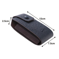 Kuber Industries Wallet for Women/Men | Card Holder for Men & Women | Leather Wallet for ID, Visiting Card, Business Card, ATM Card Holder | Slim Wallet | Button Closure, Blue