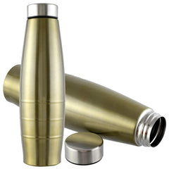 Kuber Industries Falcon Stainless Steel 2 Pieces Fridge Water Bottle/Refrigerator Bottle/Thunder, 1000 ML (Gold)-CTKTC43599