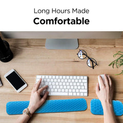 Heart Home Water Bottle & Mouse & Keyboard Wrist Pad Combo Set | Office Desk Combo Set | Insulated Bottle With Handle | Pain Relief Wrist Pad | 1000 ML | HH-22111A-T-D001-T-D002 | Multi