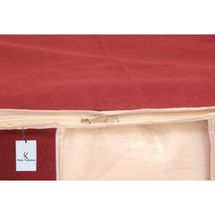 Kuber Industries 3 Piece Non Woven Underbed Storage Organiser Set, Extra Large, Maroon (CTS039)