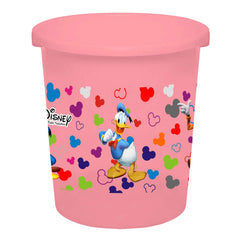 Kuber Industries Disney Team Mickey Print Plastic 2 Pieces Dustbin/Garbage Bin/Waste Bin, 5 Liters (Pink) -HS_35_KUBMARTS17318