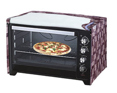 Heart Home PVC 3D Check Printed Microwave Oven Cover,25 LTR. (Brown)-HS43HEARTH26045