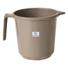 Heart Home Plastic Lightweight, Unbreakable Bathroom Mug 1.5 Litre- Pack of 2 (Light Brown) 54HH3917.