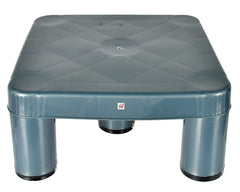 Fun Homes Small Portable,Lightweight, Comfortable Square Plastic Seating Stool/Patla for Home, Bathroom, Kitchen (Grey)