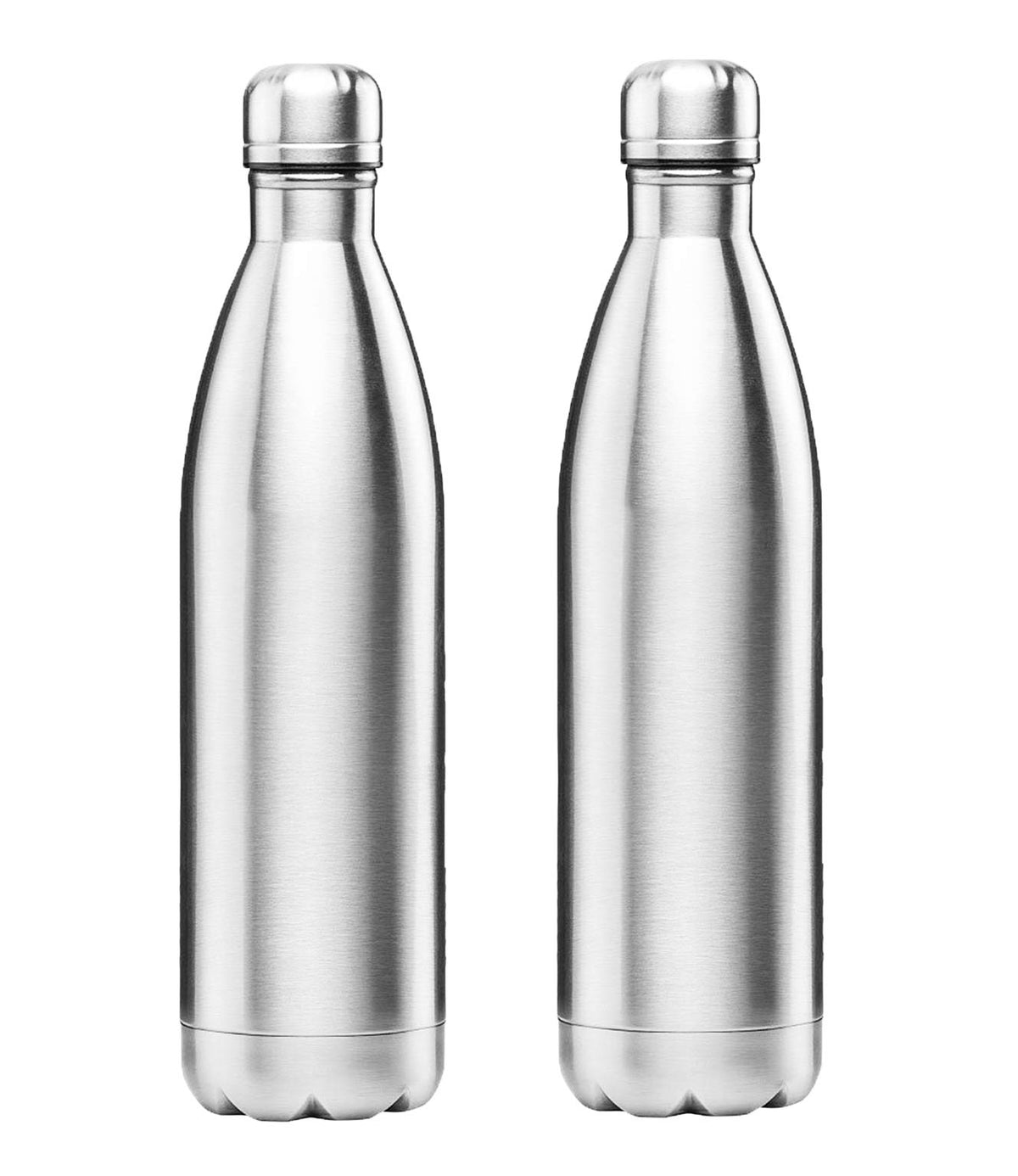 Kuber Industries Cola Stainless Steel 2 Pieces Fridge Water Bottle,1000 ml (Silver) - CTKTC031446