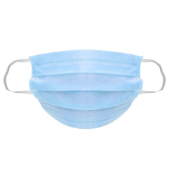 Kuber Industries 3-Layer Non Woven Elastic Ear-Loop Disposable Anti Pollution Mask (Pack of 50, Blue)