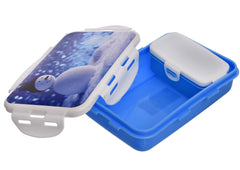 Kuber Industries Model-401 Unbreakable Plastic Medium Airtight Leakproof Lunch Box/Tiffin (Blue)-KUBMART1299,Standard