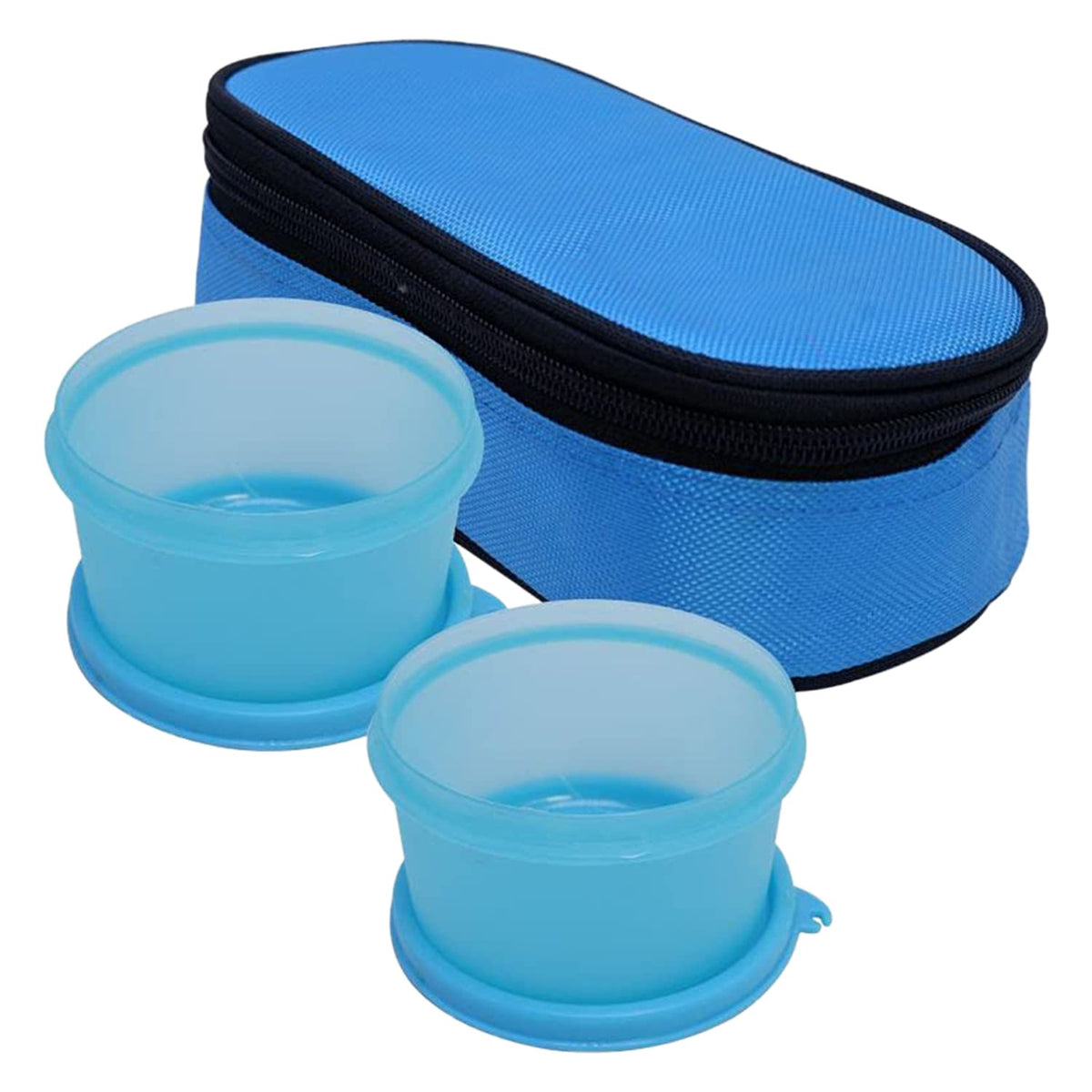 Kuber Industries Food/Microwave Safe 2 Plastic Containers Lunch Box Set with Cover for School/Office (Sky Blue)-50KM01226