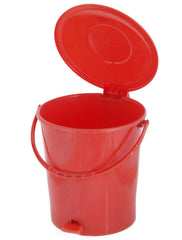 Kuber Industries 3 Pieces Plastic Dustbin Garbage Bin with Handle, 10 Liters (Yellow, Blue & Red) - CTKTC034676