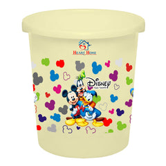 Heart Home Disney Team Mickey Print Plastic Dustbin/ Garbage Bin/ Waste Bin, 5 Liters (Cream) -HS_35_HEARTHS17322