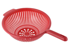 Heart Home Multifunctional Plastic Drain Strainer, Colander, Washing Basket for Home Kitchen Supplies With Handle- Pack of 2 (Red)-50HH01839