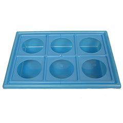 Kuber Industries Plastic Glass Holder Tray, Blue, (Model: CTKTC01918)