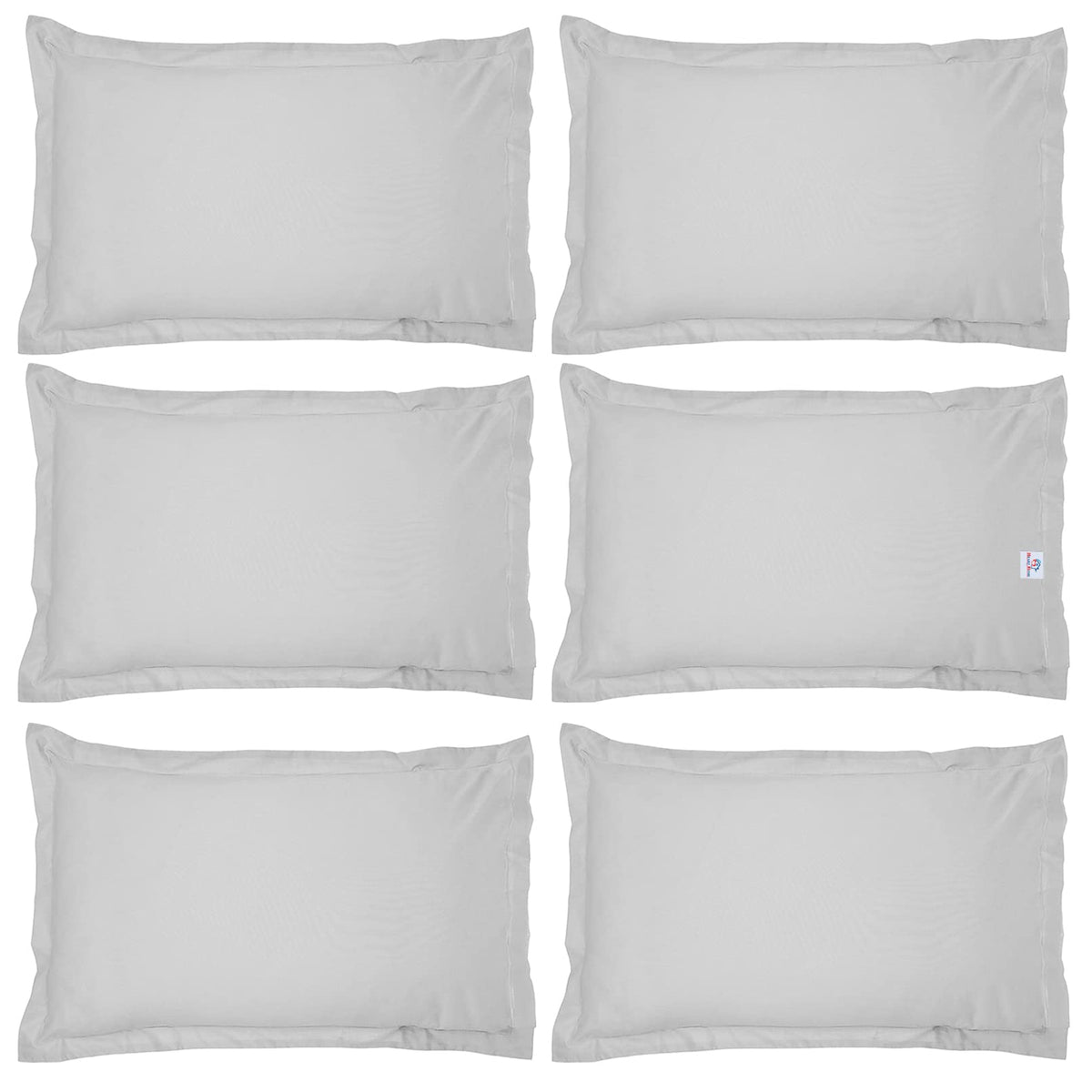 Heart Home Breathable & Soft Cotton Pillow Cover for Sofa, Couch, Bed - 29x20 Inch, Set of 6 (White) 52HH4041