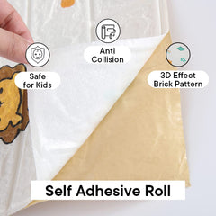 Homestic Foam Brick Pattern 3D Wallpaper for Walls|Soft PE Foam| Easy to Peel, Stick & Remove DIY Wallpaper|Suitable on All Walls|Pack of 2 Sheets,70 cm X 70 cm