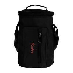 Kuber Industries Lunch Bag | Canvas Waterproof Tiffin Bag for Office | Adjustable Shoulder Strap with One Small Zipper Pocket | Black