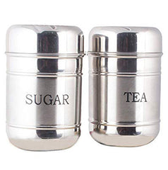 Kuber Industries Steel Container For Kitchen Storage|Airtight Container|Transparent Kitchen Container|500 Ml|Pack of 2 (Silver)