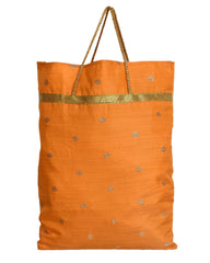 Kuber Industries Polyester Dot Design Foldable Potli|Shopping|Gifting, Hand Bag With Handle (Yellow)