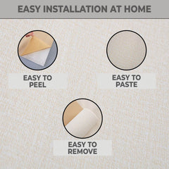 Kuber Industries Imitation Linen Wallpaper for Walls | Textured & Self Adhesive Peel Wall Stickers | Easy to Peel, Stick & Remove DIY Wallpaper | Suitable on All Walls | Pack of 2 Roll,50 cm X 280 cm