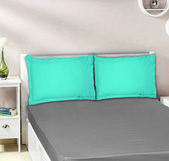 Kuber Industries Breathable & Soft Cotton Pillow Cover for Sofa, Couch, Bed - 29x20 Inch, Set of 2 (Green)