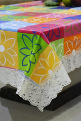 Kuber Industries Table Cloth|Center Table Cover|Round Table Cover|Table Cover 4 Seater|(Multicolour)
