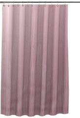Kuber Industries Microfibre Shower Curtain with 8 Hooks, Standard, Pink