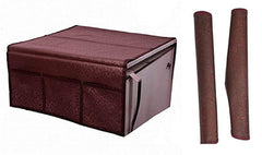 Kuber Industries Cloth 3 Pieces Fridge Mat, 1 Piece Handle Cover and 1 Pieces Fridge Top Cover (Multi)-CTKTC2790