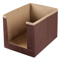 Heart Home Multiuses Non-Woven Closet Organizer With Handles (Brown) -HS43HEARTH26547