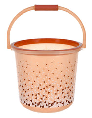 Kuber Industries Tinted Print Plastic Bucket for Home/Kitchen/Office/with Handle, 18 Litre (Brown)-46KM0338, Standard