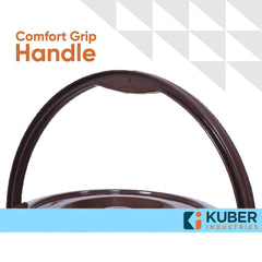 Kuber Industries Colorful Homeware Bucket| Plastic Bucket|Transparent Bucket with Lid & Handle for Bathroom,Home Use,13 Litre,Pack of 3 (Brown)