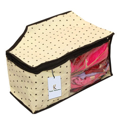 Kuber Industries 3 Piece Non Woven Blouse Cover Set, Ivory