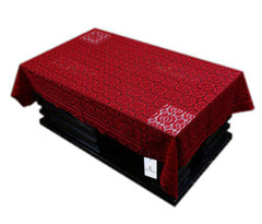 Kuber Industries Cotton 4 Seater Center Table Cover (Maroon)