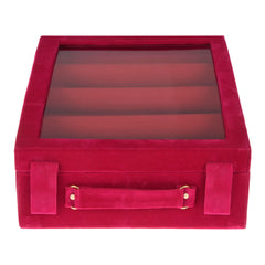 Kuber Industries 4 Rod Bangle Box|Wooden Jewelry Box|Wedding Vanity Box|Velvet Coated Wedding Bracelet Organizer for Women & Girls|Pack of 2 (Pink)