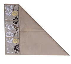 Kuber Industries Flower Design Combo PVC 3 Pieces Fridge Mats, 2 Piece Handle Cover and 1 Piece Fridge Top Cover(Gold) - CTKTC024419