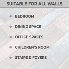 Kuber Industries Foam Brick Pattern 3D Wallpaper for Walls | Soft PE Foam| Easy to Peel, Stick & Remove DIY Wallpaper | Suitable on All Walls | Pack of 2 Sheets,70 cm X 70 cm