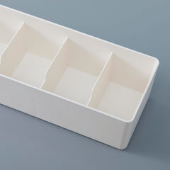 Kuber Industries Cloth Storage Box 5 GridDrawer Divider|Wardrobe Organizer For clothes (White)