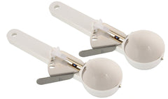 Kuber Industries Code-ICSC09 Plastic Trigger Ice Cream Scoop,Set of 2, White