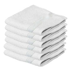 Kuber Industries Cotton 400 GSM Face Towel 14x21 Set White, 6 Pieces -CTKTC8610, Standard (CTKTC08610)