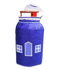 Kuber Industries 2 Pieces Cotton Cylinder Cover (Royal Blue) - CTKTC030989