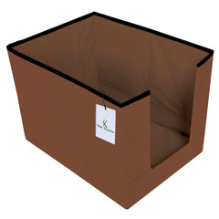 Kuber Industries 3 Piece Non Woven Shirt Stacker Wardrobe Organizer Set, Brown-CTKTC031837