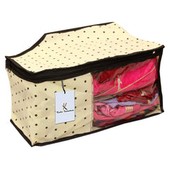 Kuber Industries 3 Piece Non Woven Blouse Cover Set, Ivory