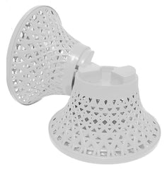 Fun Homes Mesh Design Both Sided Plastic Sitting Stool for Indoor & Outdoor in Damroo Style- Pack of 2 (Orange & White)