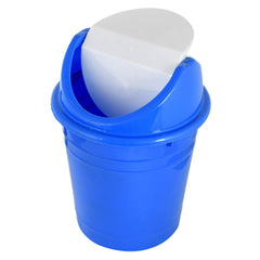 Kuber Industries Swing Lid Dustbin/Bucket|Solid Color & Strong Plastic Material|Size 28 x 28 x 39 CM, Pack of 2, Capicity 10 Liters (Red & Blue)-CTKTC043194,