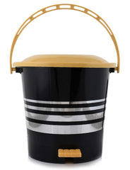 Kuber Industries Plastic Dustbin Garbage Bin with Handle,10 Liters (Yellow) -CTKTC38006