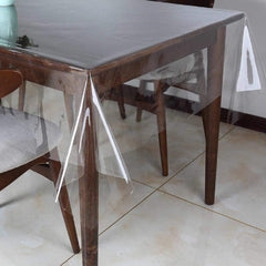 Kuber Industries Transparent Table Cloth|Center Table Cover|Round Table Cover|Table Cover 4 Seater|