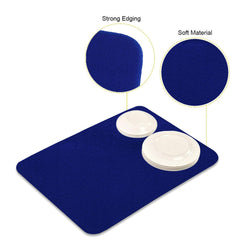 Heart Home Microfiber Reversible Dish Drying Mat with Absorbent Parity for Kitchen 19"x 15",Pack of 2 (Blue)