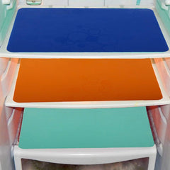 Kuber Industries Circle Design 3 Piece PVC Refrigerator Drawer Mat Set - 17.3"x11.4", Multicolour