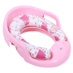 Heart Home Kids Potty Seat | Plastic Cushioned Potty Seat | Kids Toilet Seat with Handle | Potty Training Seat for Kids | Cushioned Toilet Stand for Kids | Pink