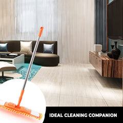 Kuber Industries Microfiber Wiper for Floor Clearing|Hypoallergenic Chenille Microfiber Mop|Super Absorbent|Multi-Utility Wiper for Bathroom Floor Cleaning|Orange